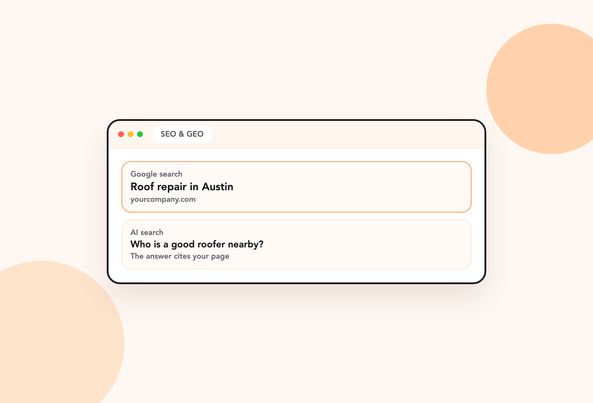 Advanced SEO & GEO interface preview